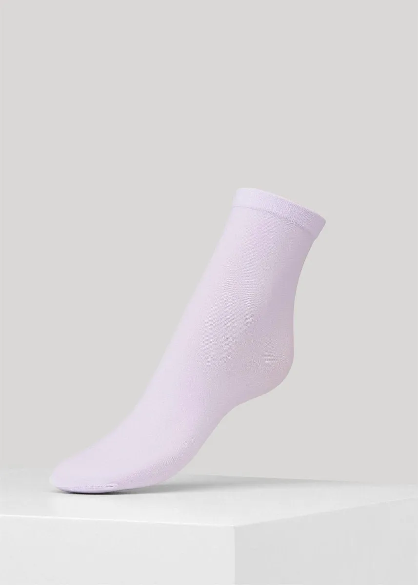 Pastel purple sheer socks