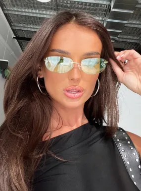 Clear Green Sunglasses