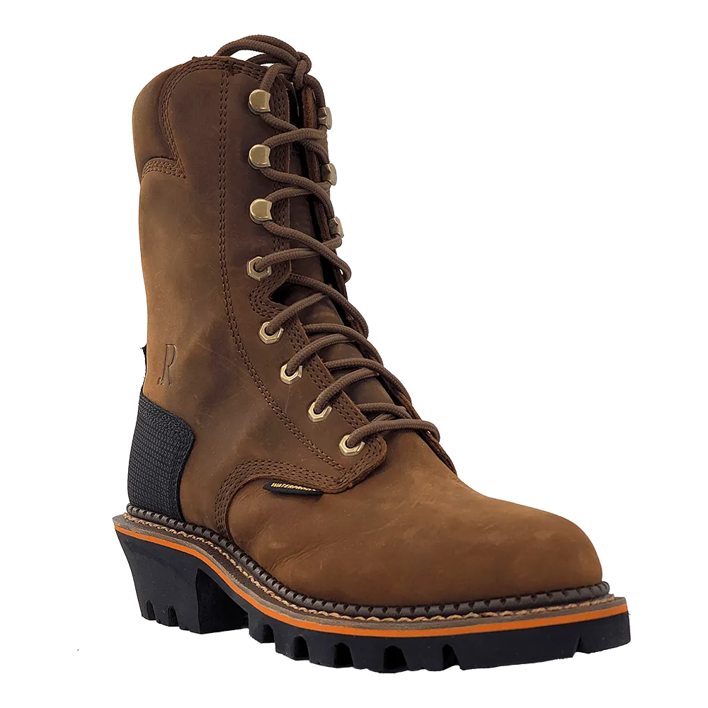 R. Watson Men's 9 Peanut Cowhide Comp Toe Waterproof Work Boots