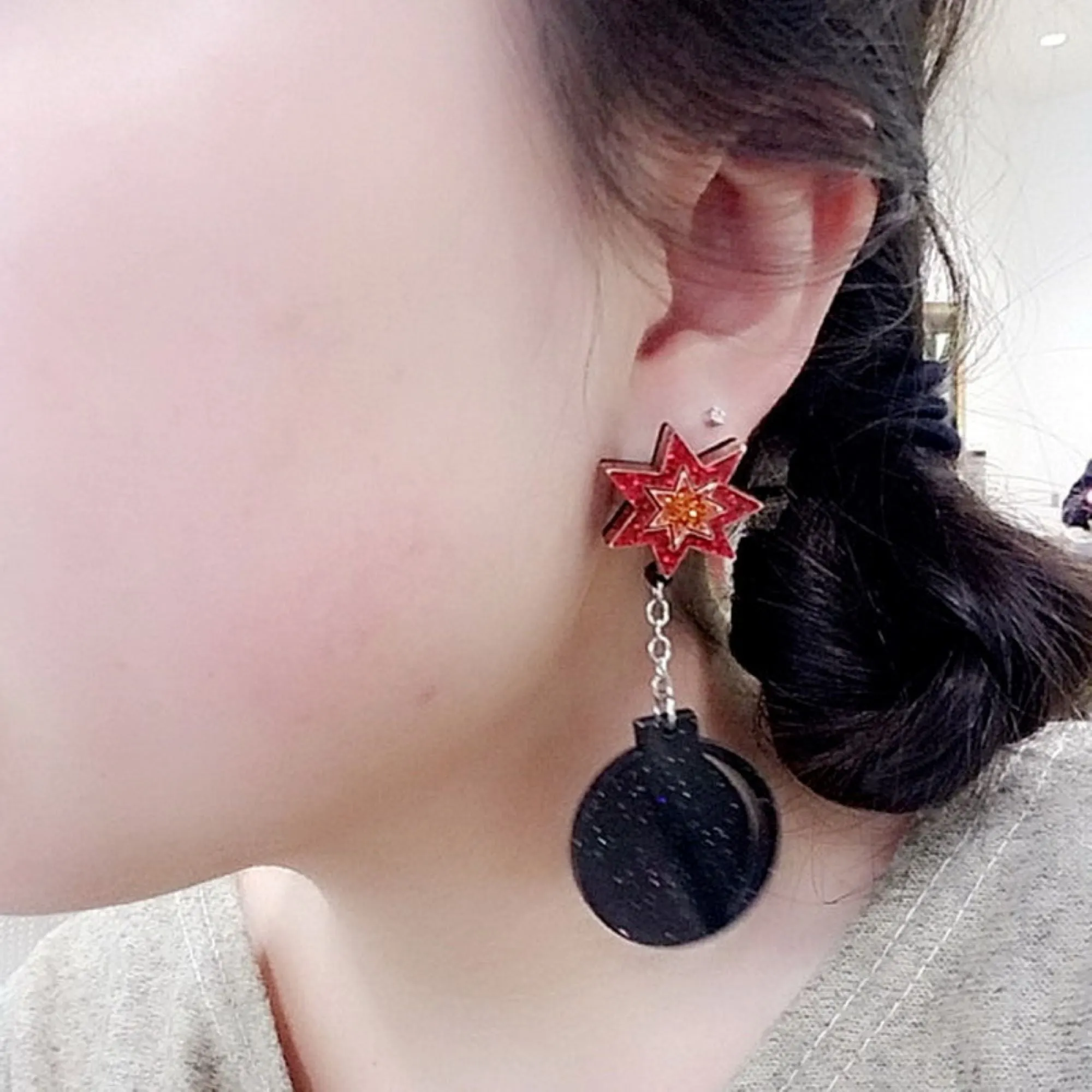 Red Bomb TNT Earrings