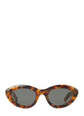 Retrosuperfuture Cocca Spotted Oval Frame Havana Sunglasses