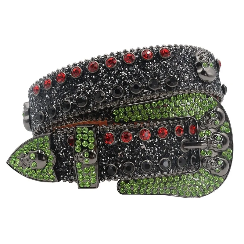 Unisex Rhinestone Diamond Belt