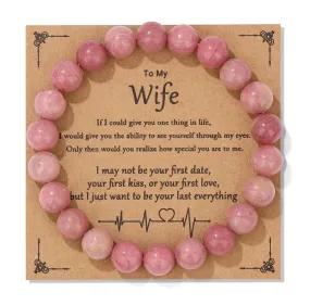 Rose Quartz Bead Bracelets for Couples