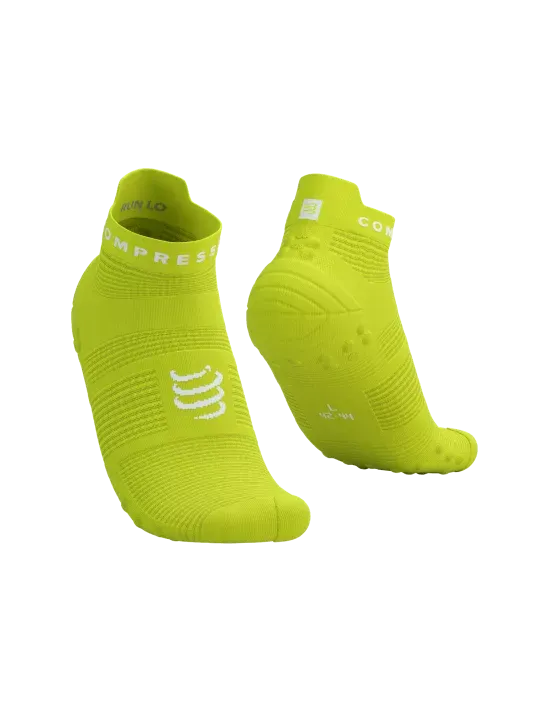 Green Sheen/White Pro Racing Socks RUN LOW v4.0