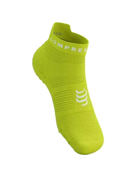 Green Sheen/White Pro Racing Socks RUN LOW v4.0