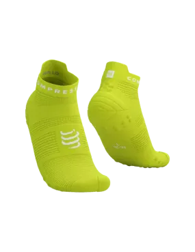 Green Sheen/White Pro Racing Socks RUN LOW v4.0