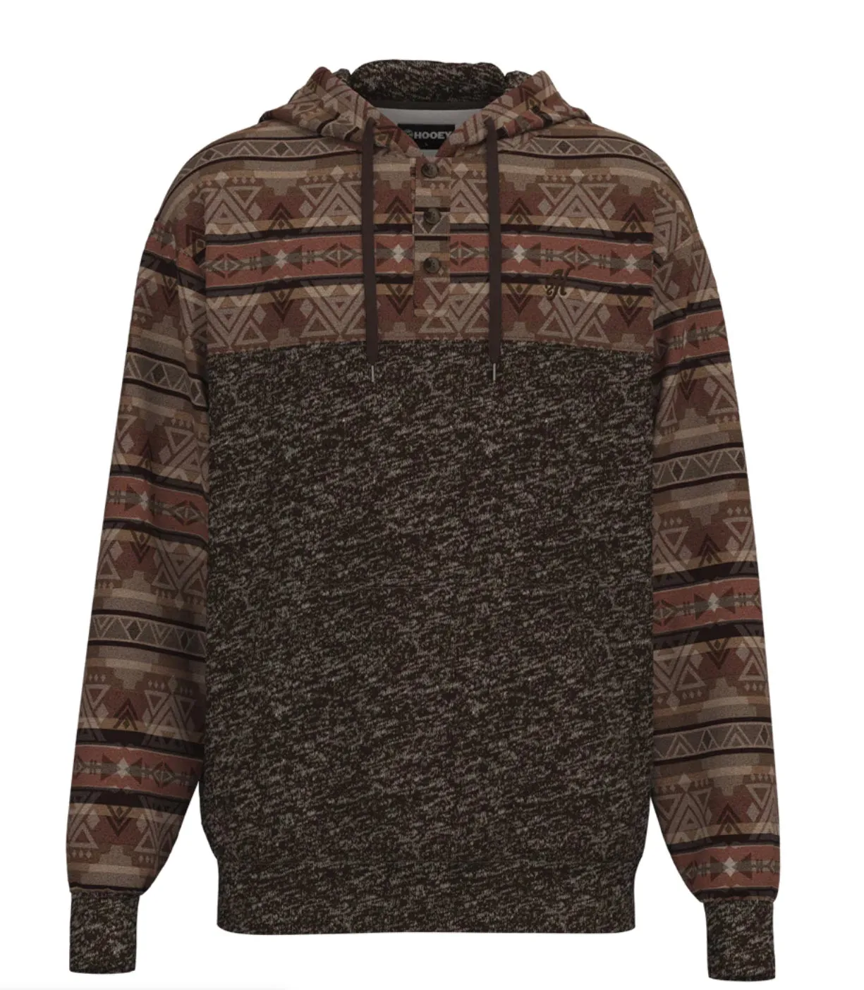 Jimmy Rust Hoodie with Aztec Design