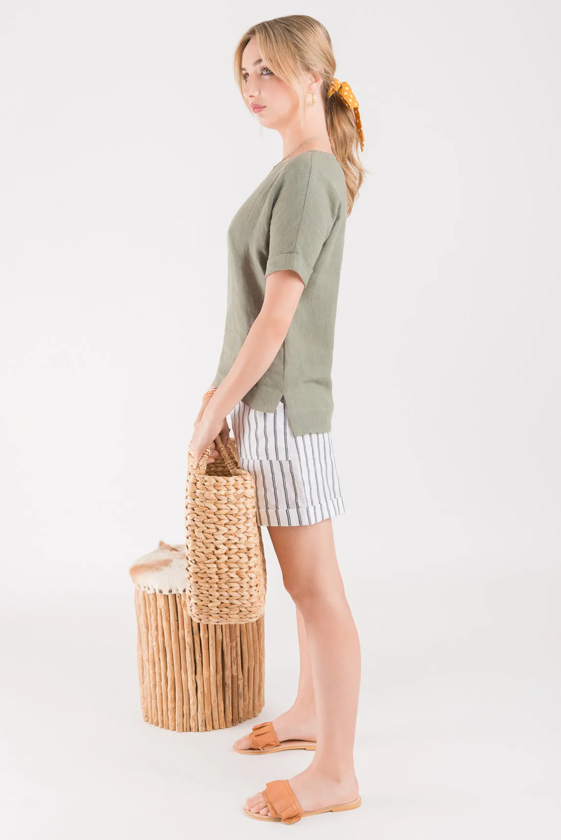 Sage Linen Tee