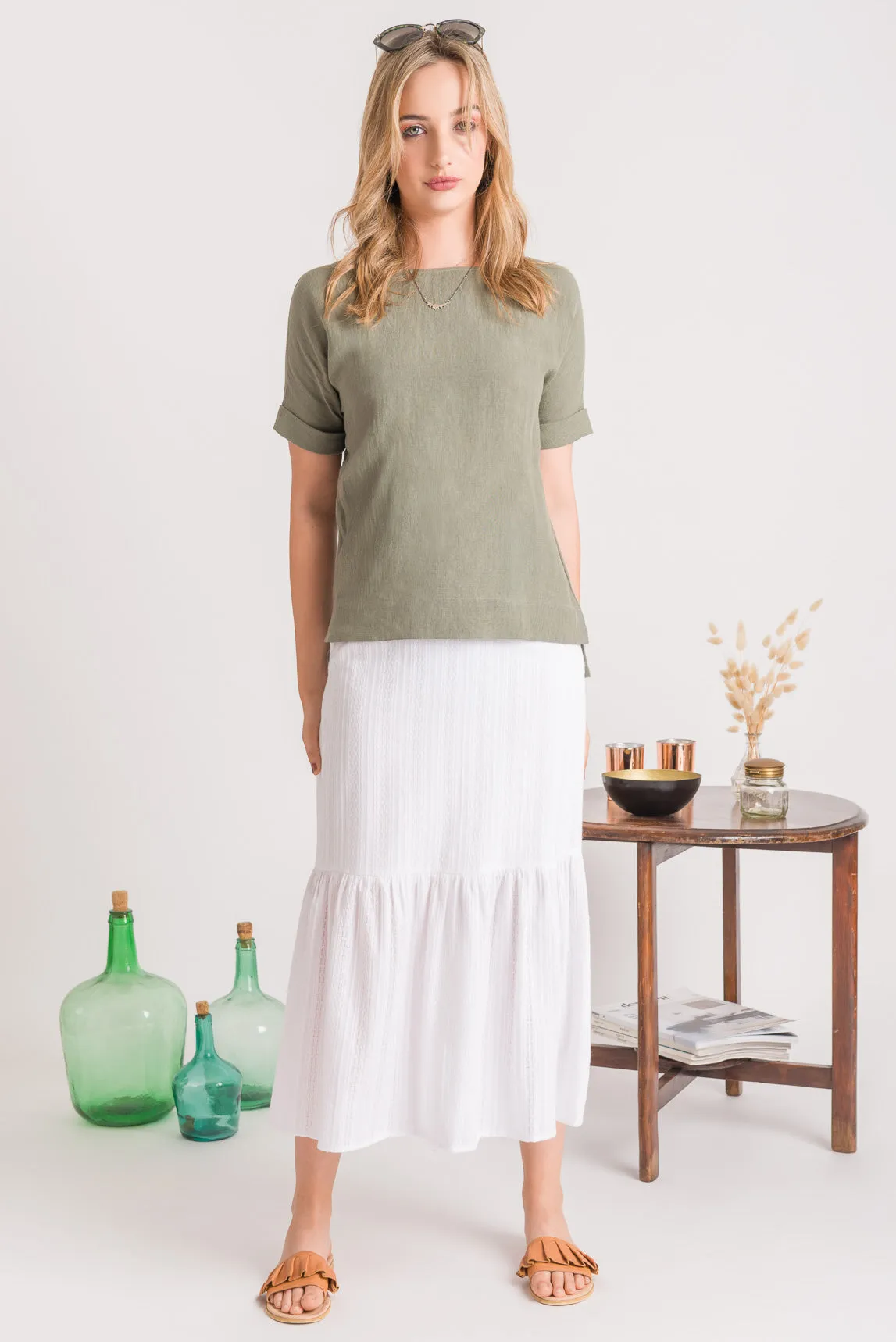 Sage Linen Tee