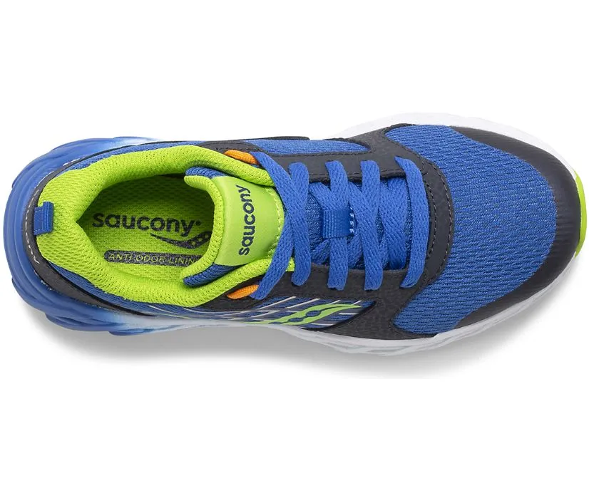 Saucony Big Kid's Wind 2.0 Lace Sneaker Blue/Green