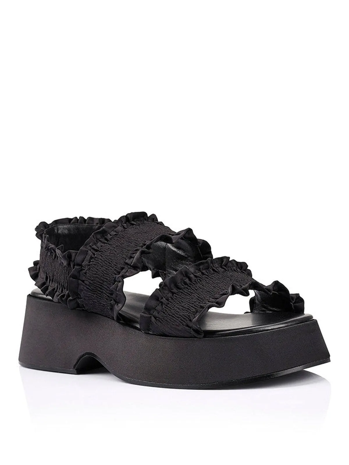 Scarlet Flatform Sandals in Black