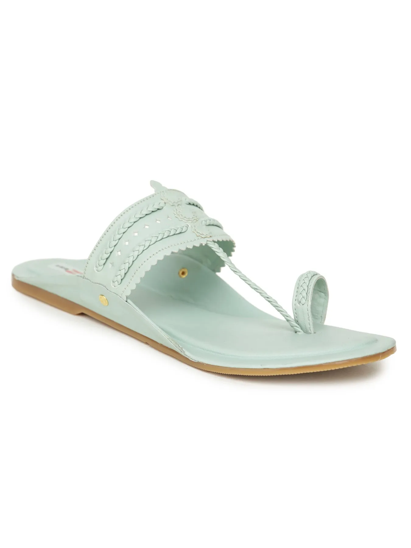 Sea Green Women Flats by Shezone