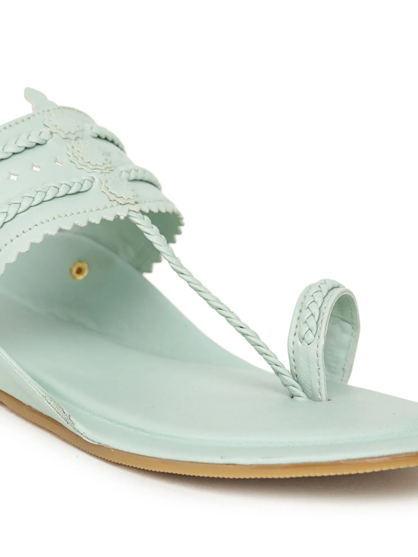 Sea Green Women Flats by Shezone