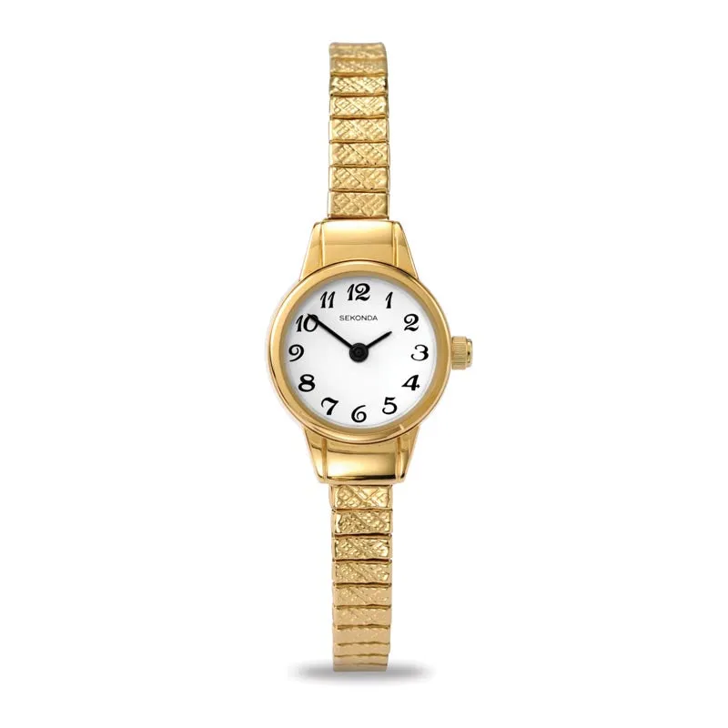 Ladies Expander Watch Gold Coloured Sekonda