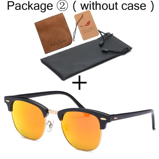 Semi-Rimless UV400 Gradient Sunglasses