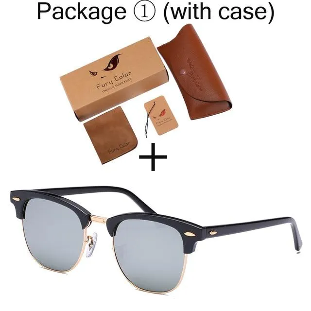 Semi-Rimless UV400 Gradient Sunglasses