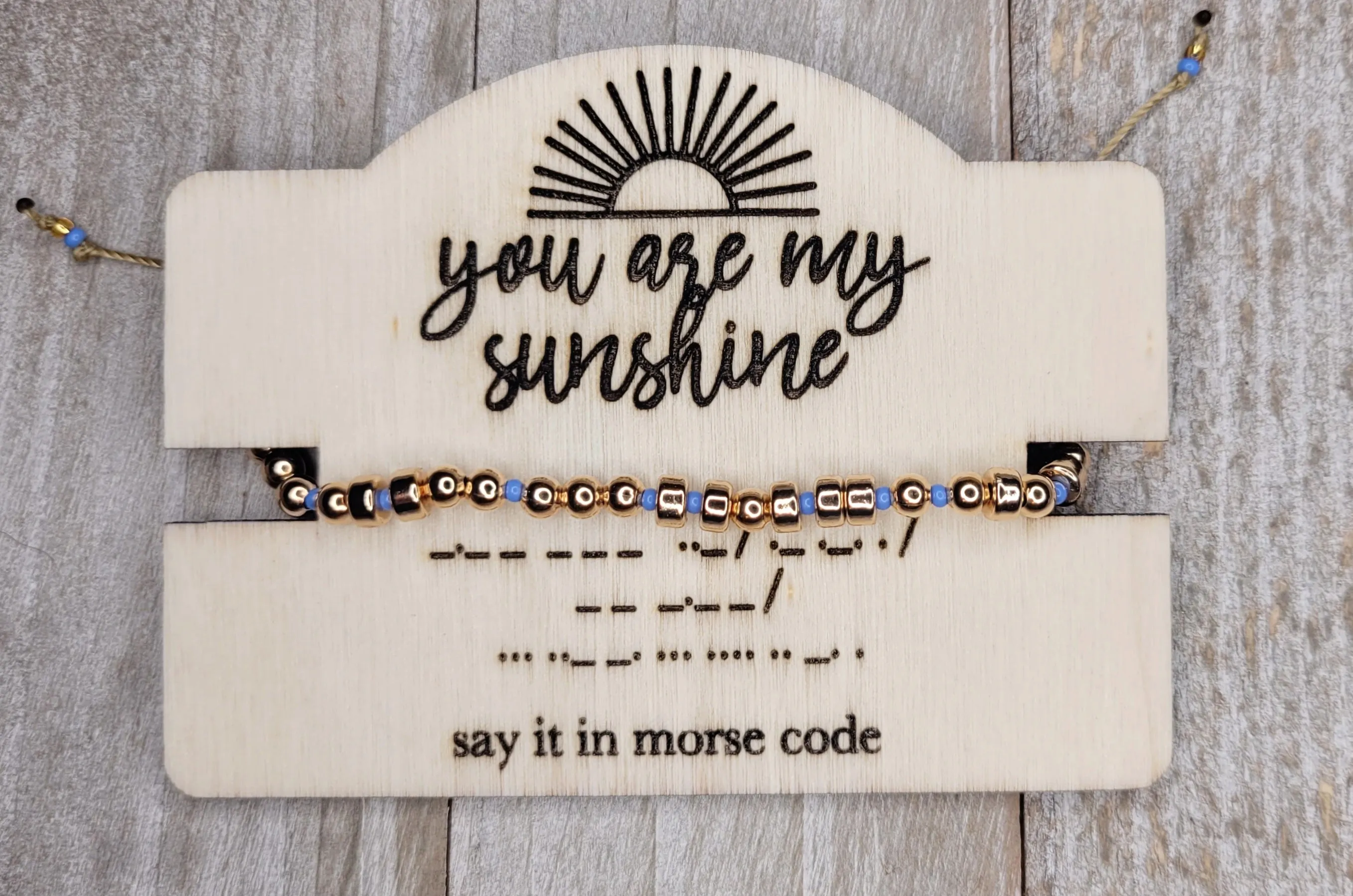 Sunshine Morse Code Bracelet