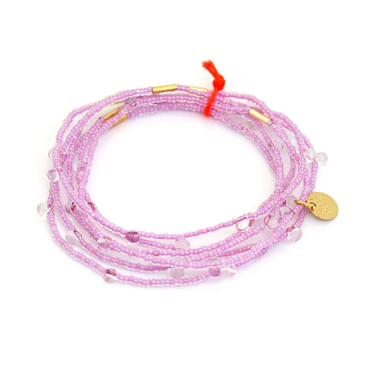 Set of 6 Violet Candy Bracelets