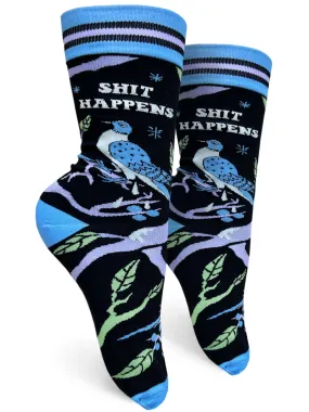 Shit Happens Women's Crew Socks