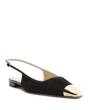 Snip Toe Capped Slingback Flats for Women