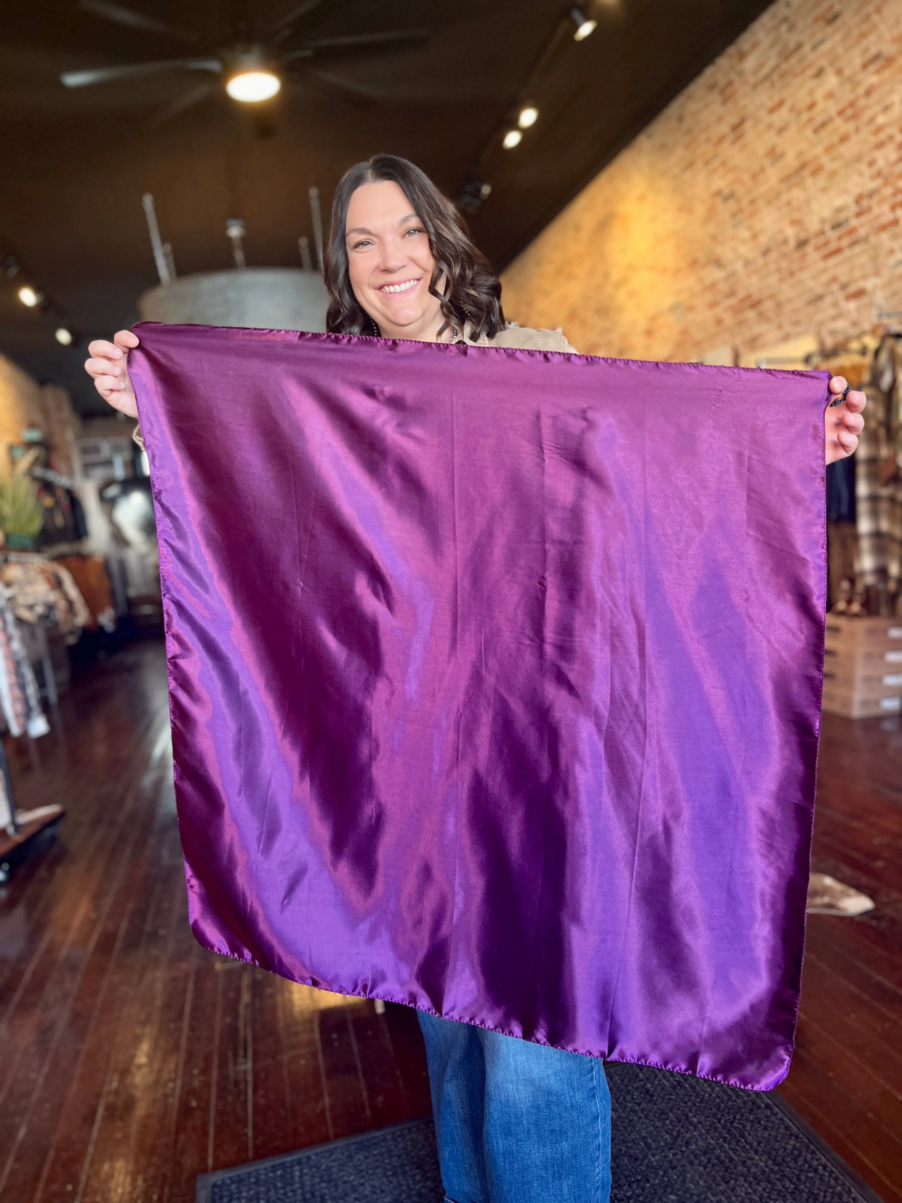 Carissa Solid Deep Purple Wild Rag