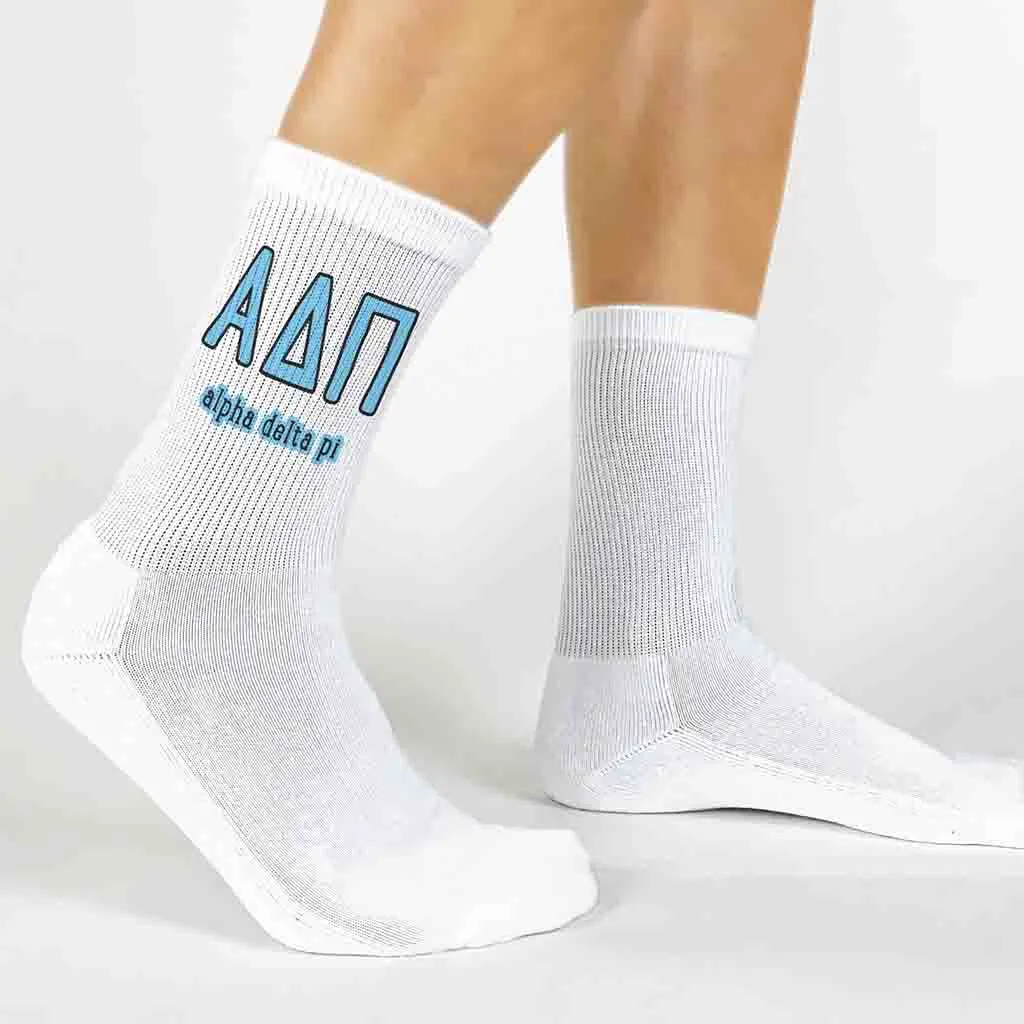 Personalized Sorority Crew Socks