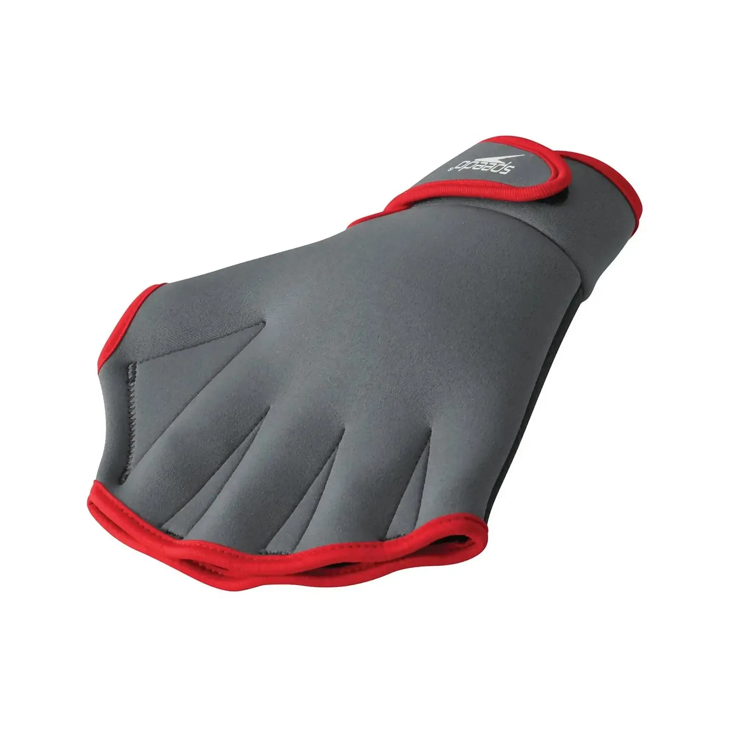 Speedo Aquatic Fitness Gloves in Grey and Red for Water Workouts