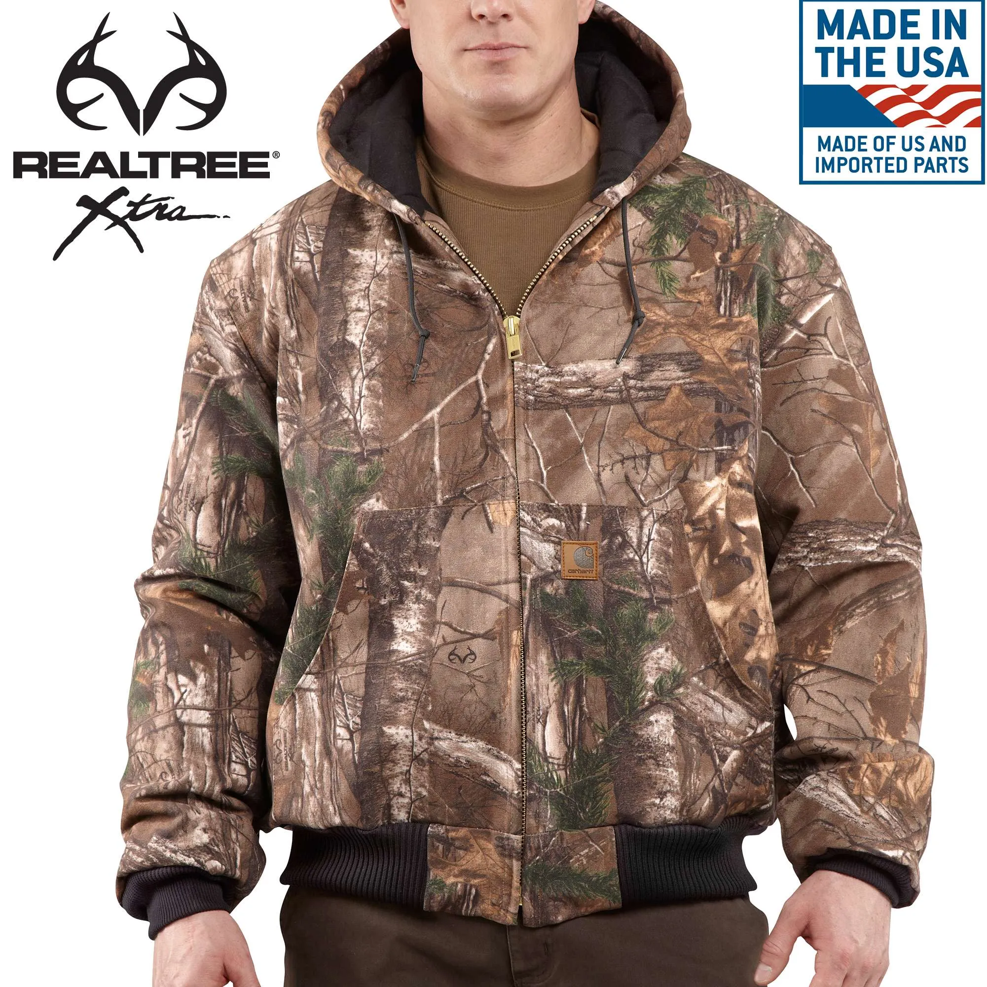 Camo Quilted Flannel-Lined Active Jacket