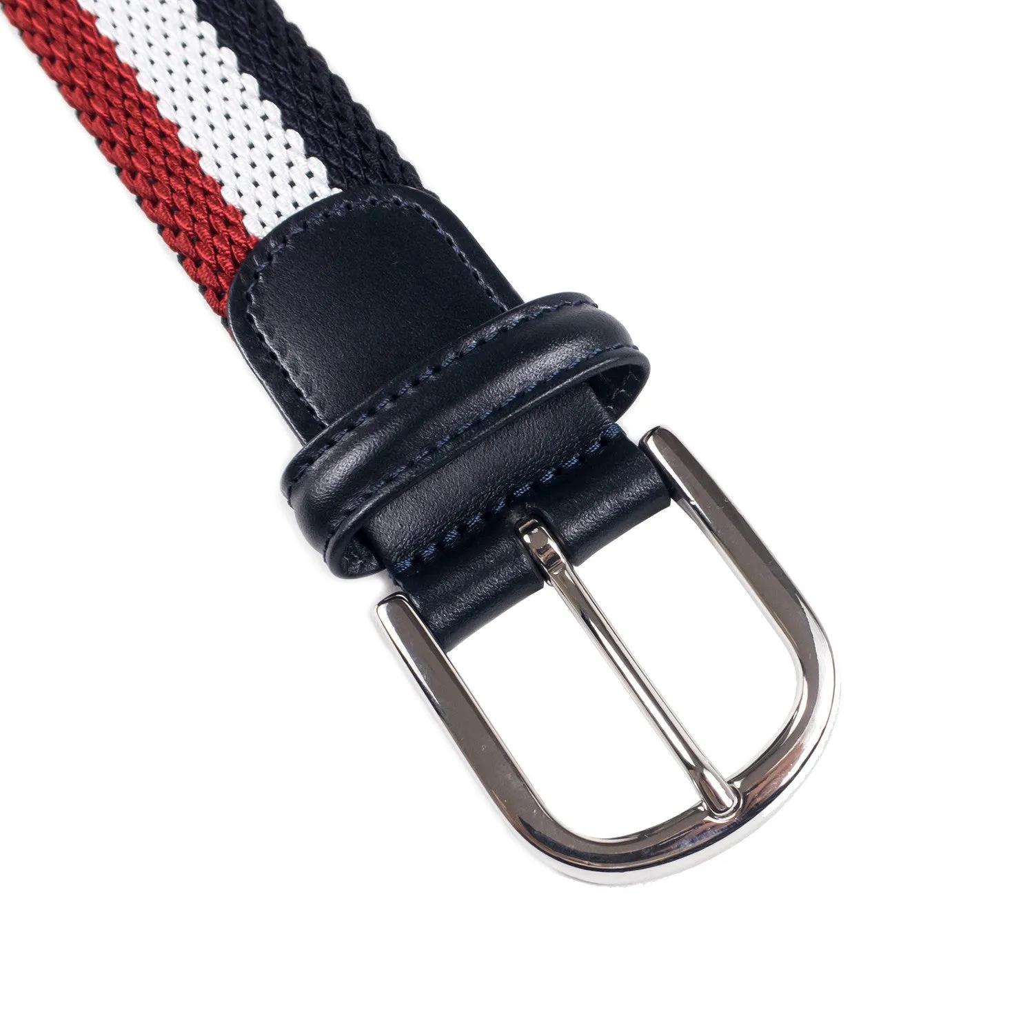 Anderson's Striped Woven Textile Belt in Navy/White/Red