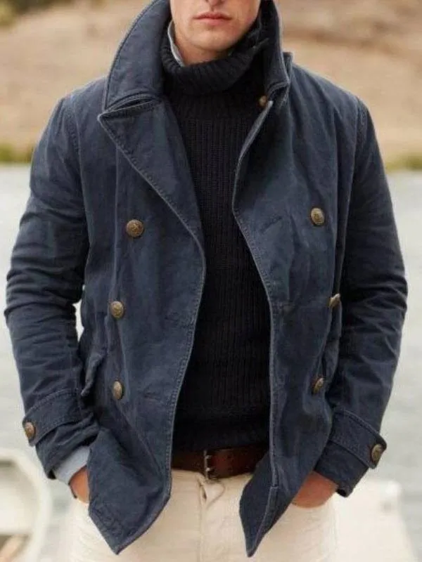 Stylish Dark Navy Black Men's Jackets & Coats