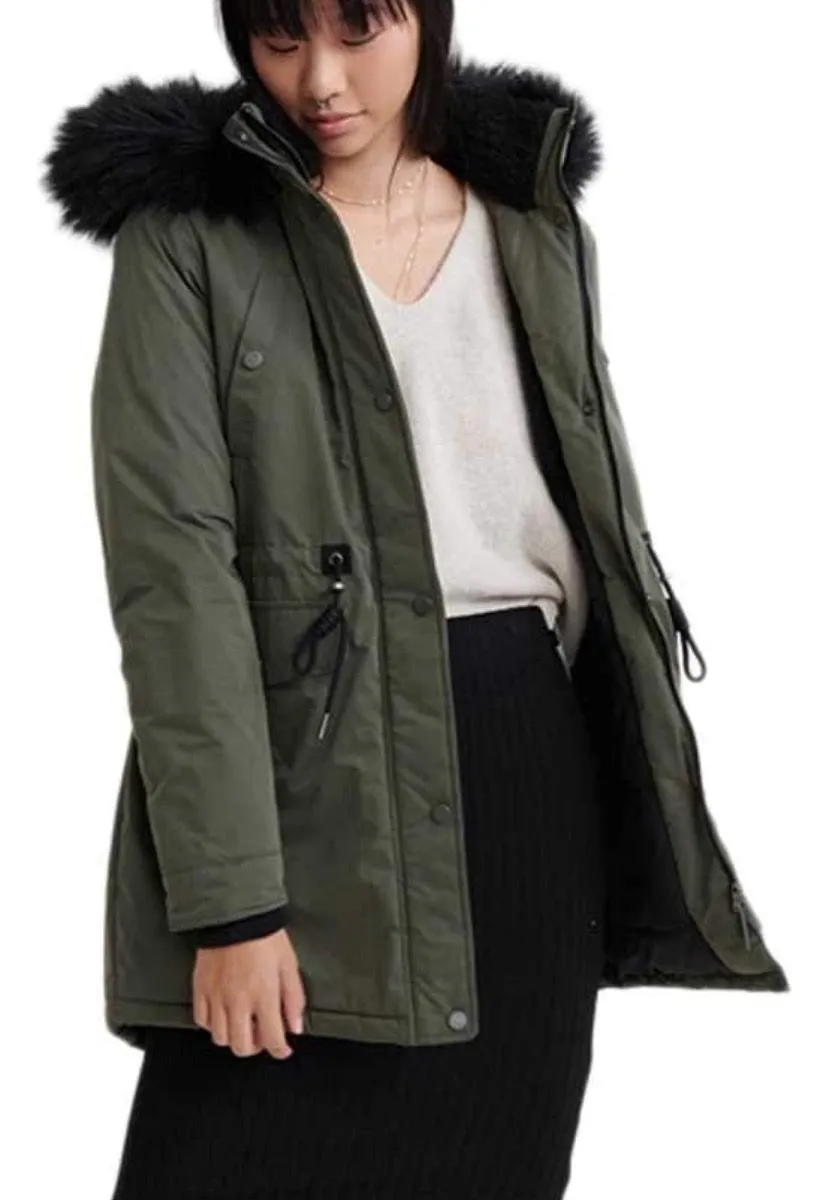 Superdry Women's Parka Jackets in Military Duck