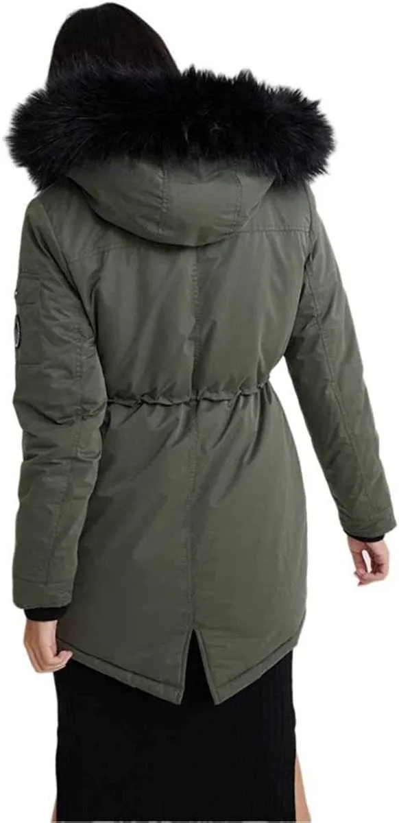 Superdry Women's Parka Jackets in Military Duck