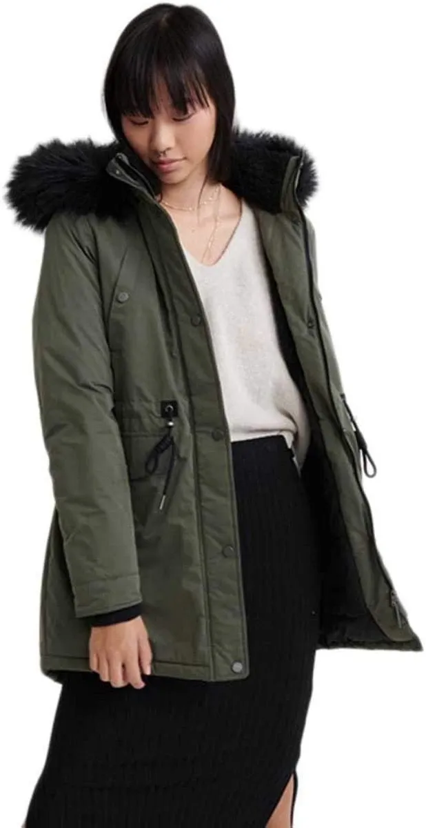 Superdry Women's Parka Jackets in Military Duck