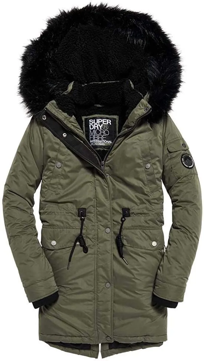 Superdry Women's Parka Jackets in Military Duck