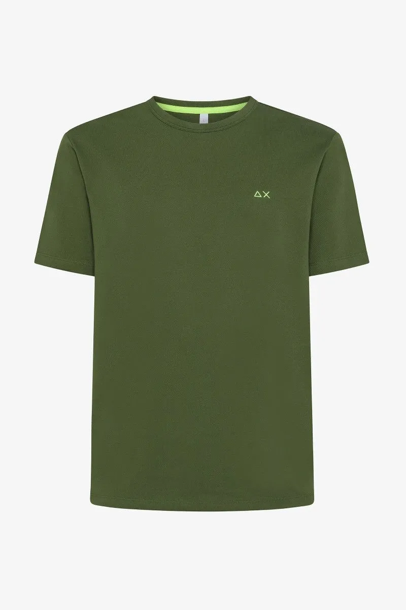 Olive Green Men's Fluorescent Logo T-shirt