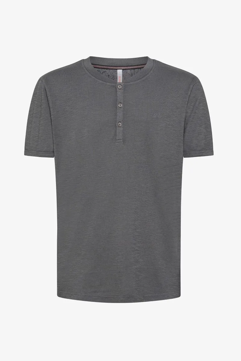 T-shirt serafino uomo Grigio