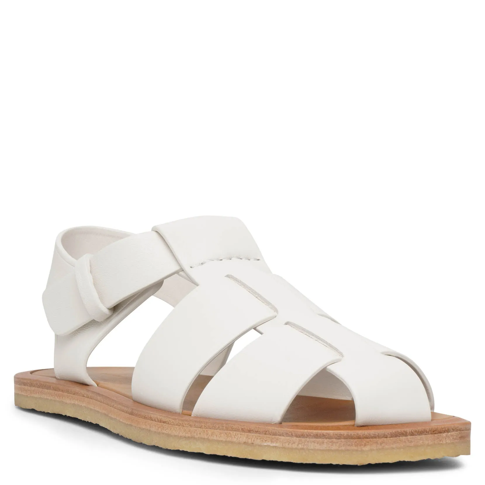 The Row Ivory Crepe Fisherman Sandals