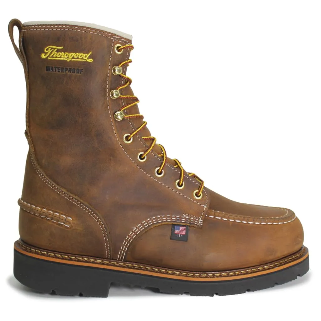 Thorogood Men's 8 Crazy Horse Moc Safety Toe Work Boot