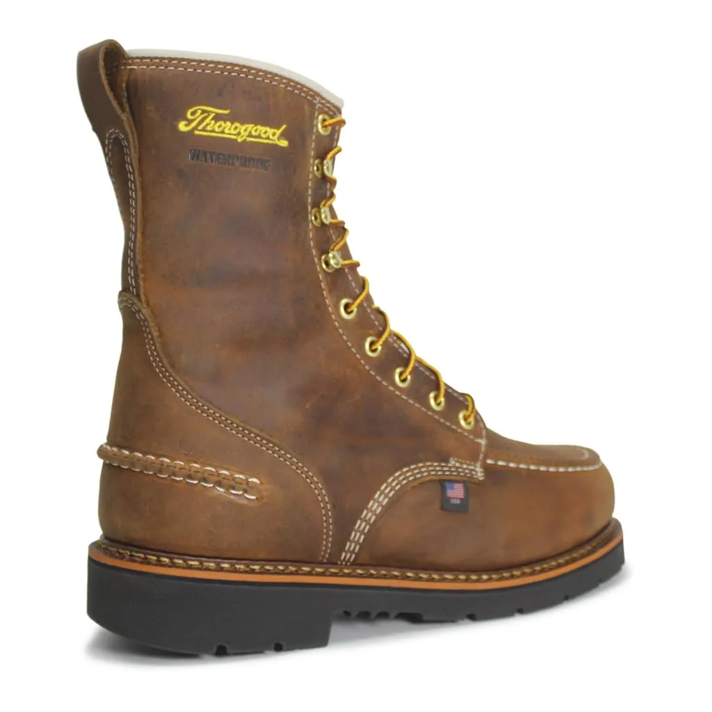 Thorogood Men's 8 Crazy Horse Moc Safety Toe Work Boot