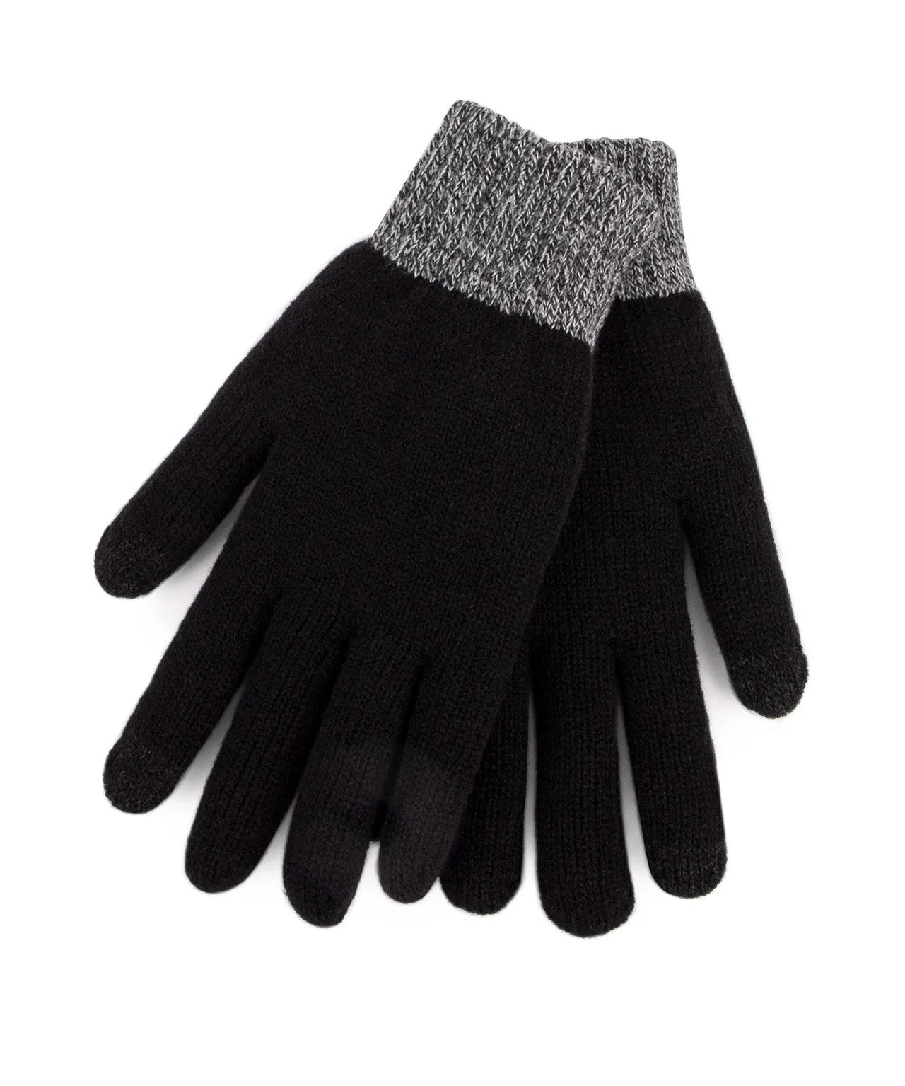 Totes Men's Stretch Knitted SmarTouch Gloves with Brushed Inner