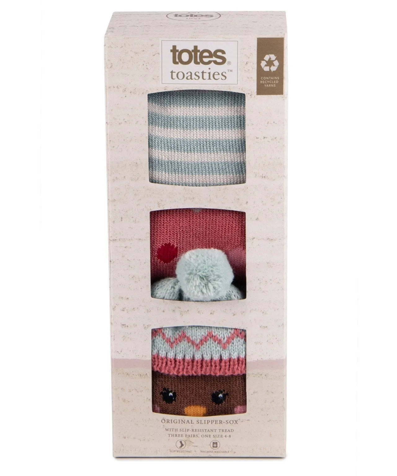 Ladies 3-Pack Original Slipper Socks by Totes Toasties