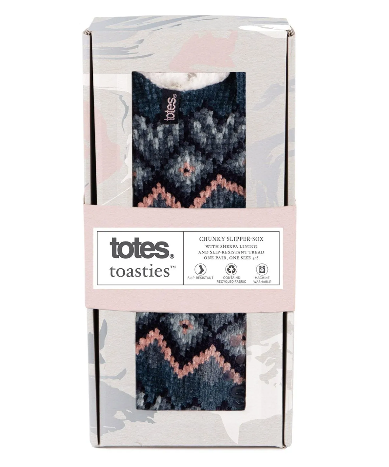 Totes Toasties Womens Chenille Knit Slipper Socks