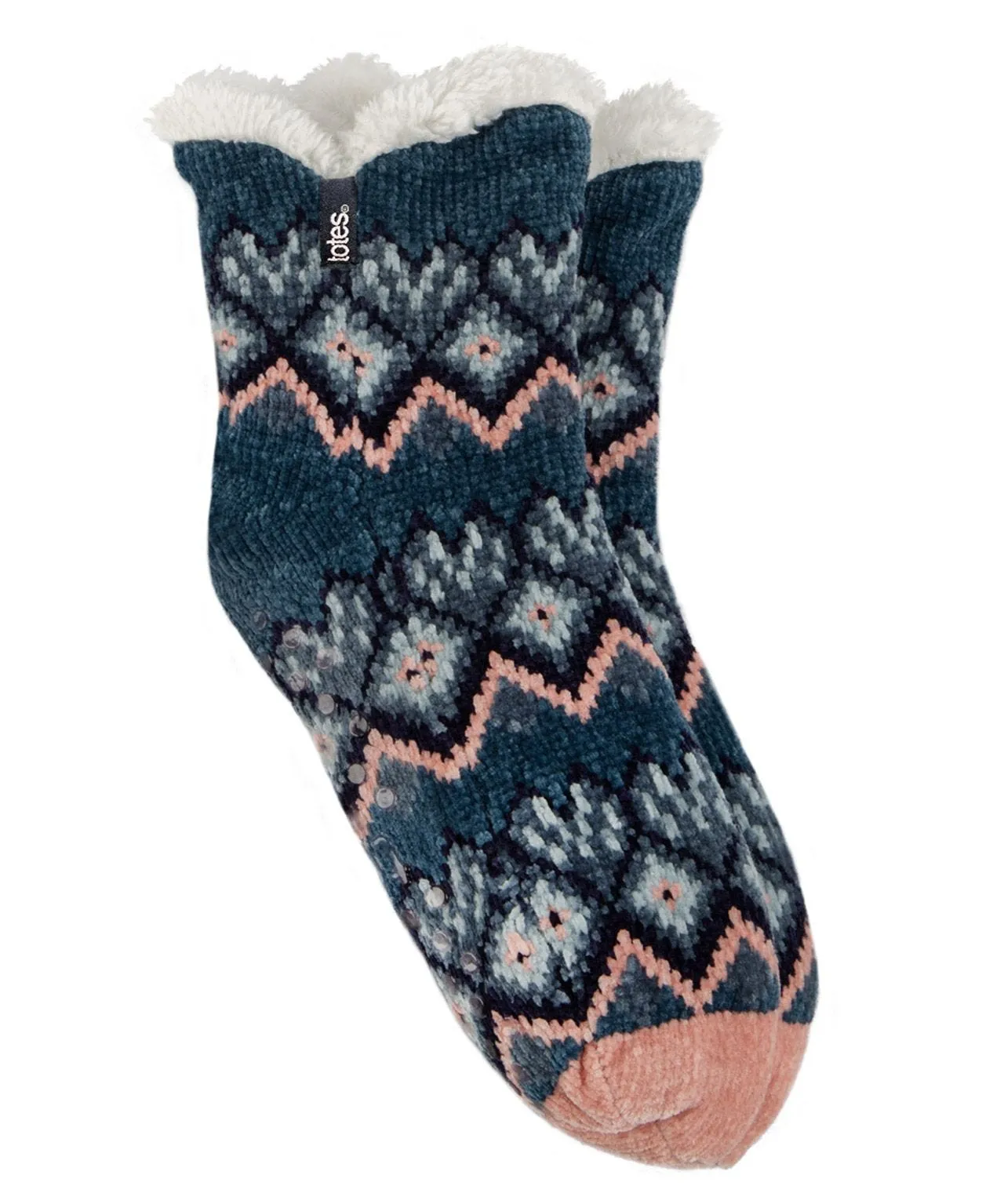 Totes Toasties Womens Chenille Knit Slipper Socks