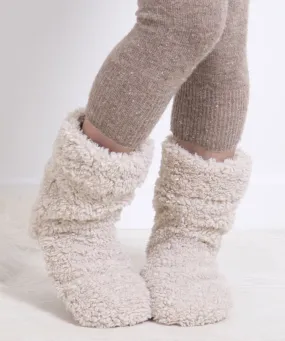 Faux Fur Bootie Slipper Socks for Women