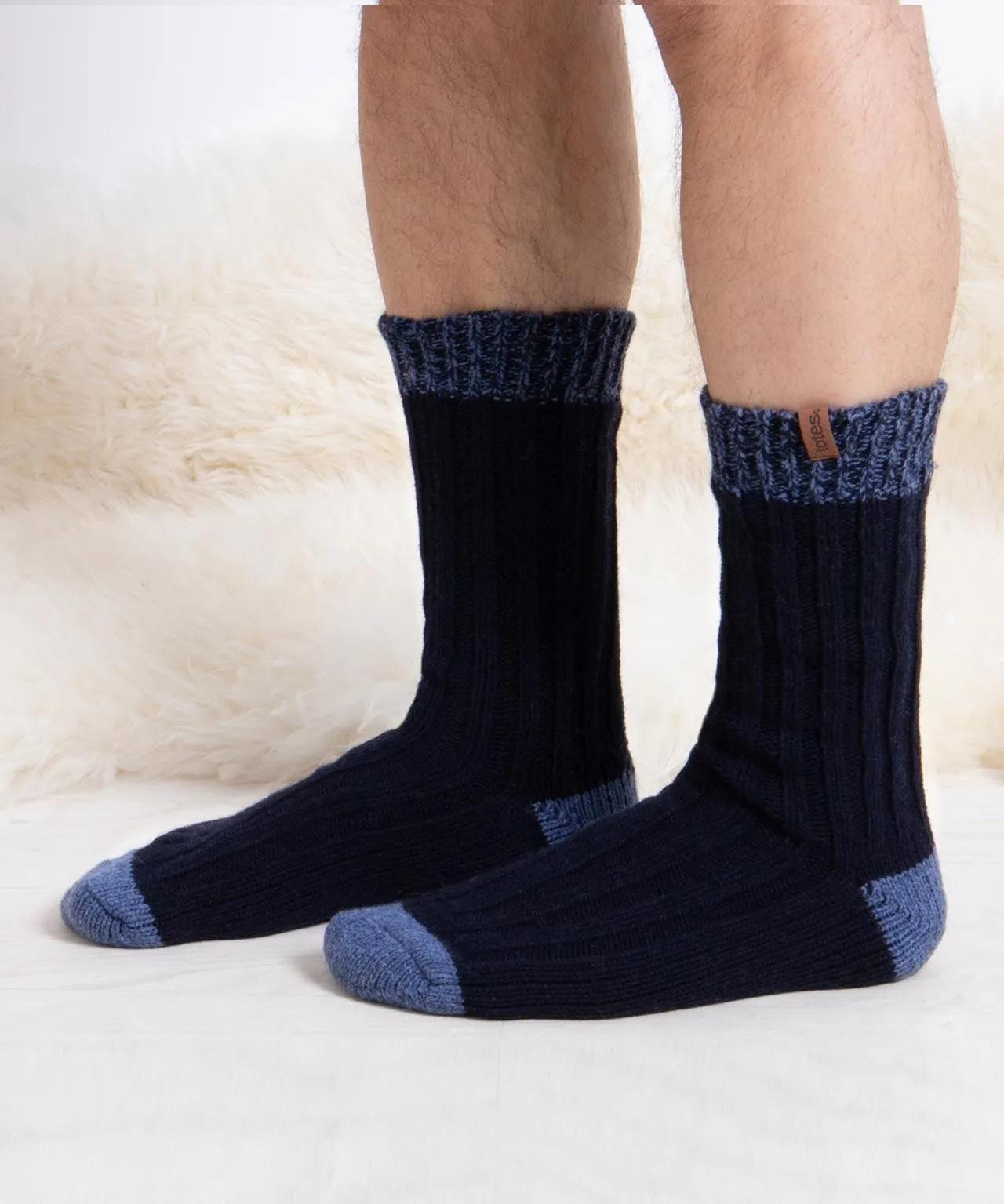 Mens 2pk Wool Blend Boot Socks