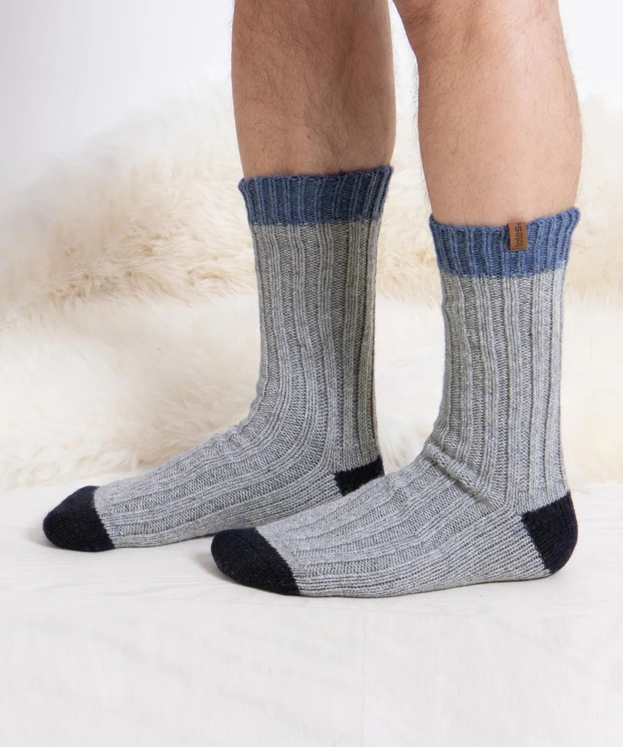 Mens 2pk Wool Blend Boot Socks