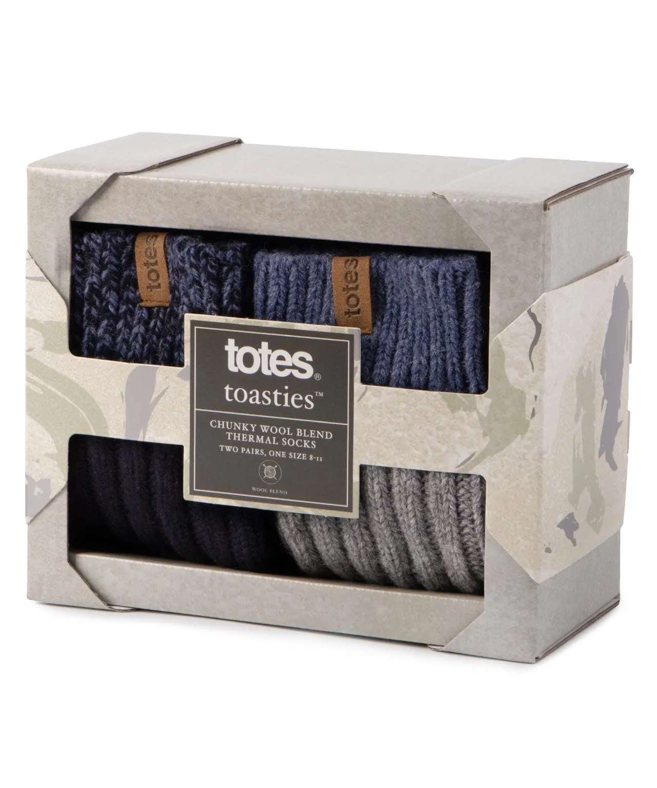 Totes Toasties Men's Wool Blend Boot Socks