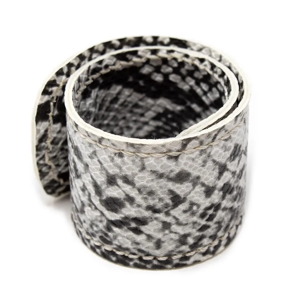 Stylish Black/White Snake Skin Wrap Bracelet