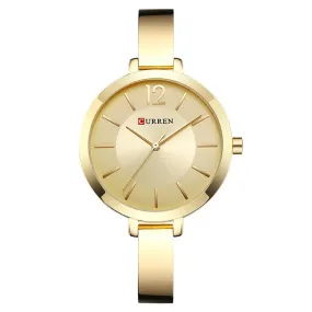 Ultra-Thin Stainless Steel Fashion Gold Women's Watch 9012