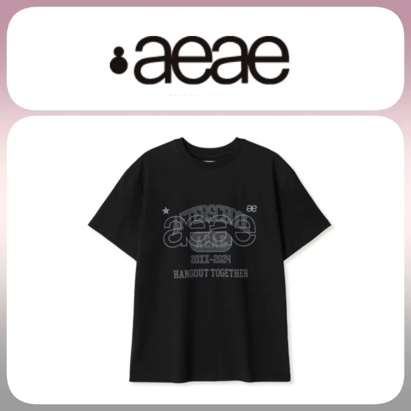 AEAE U-Neck Cotton Logo Tees